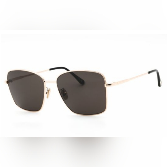 Tom Ford Shiny Rose Gold Wire Unisex Sunglasses TF953-D